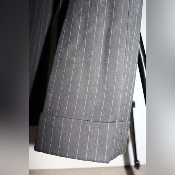 EUC Black Pinstripe Wide Leg Talbots Modern Pants Size 12 - Picture 3 of 5